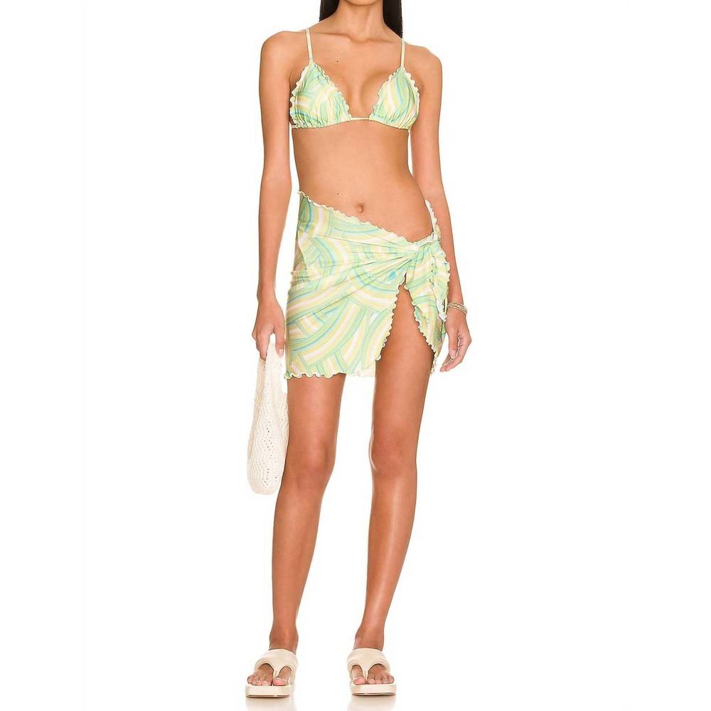NEW L*SPACE cher skirt sarong in over the rainbow